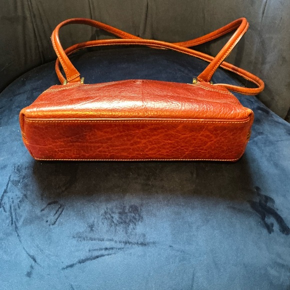 GIUDI Italy, gorgeous heavy chocolate brown leather vintage bag - Picture 7 of 12